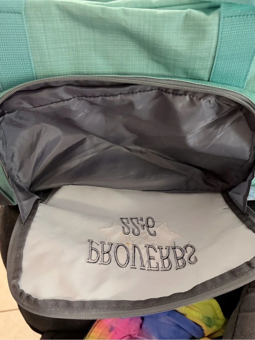 Thirty-One Mint Green Proverbs 22:6 Gym Travel Duffel Bag Multi Pocket